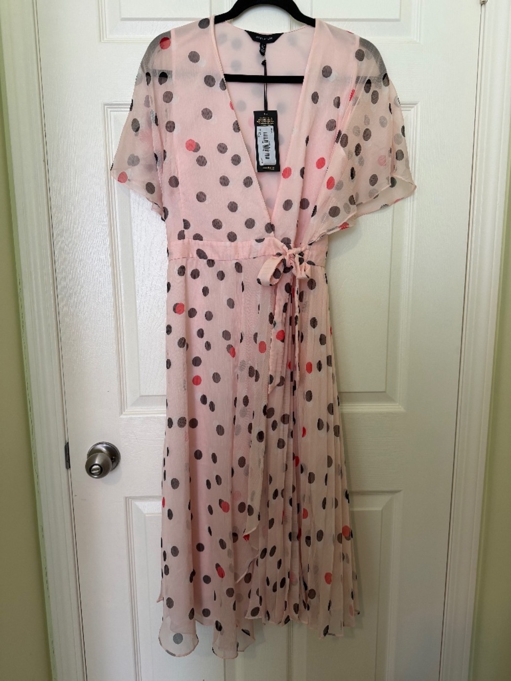Karen Millen Royal Ascot Polka Dot Wrap Dress Size US 6